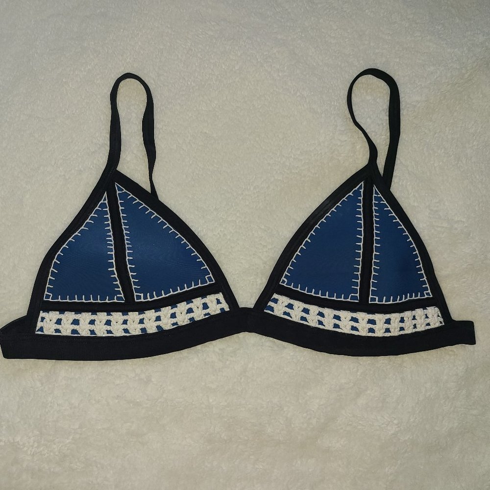 Triangl Embroidered Bikini Top
